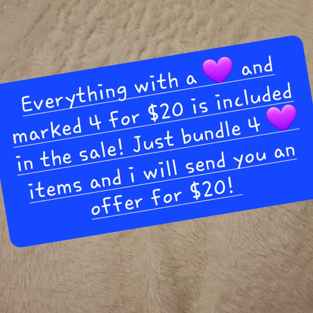 💜 4 for $20💜